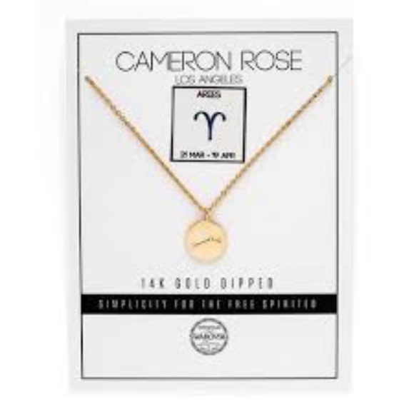 Cameron Rose Jewelry - NWT Astrology ARIES  Hand Dipped in 14kt Necklace